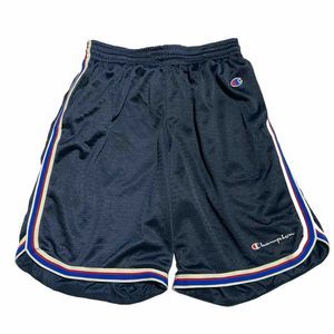 Vintage Champion Blue Elastic Gym Shorts Athletic Training Pants